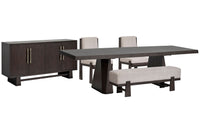Tauren - 5 Piece Extendable Double Pedestal Dining Table Set