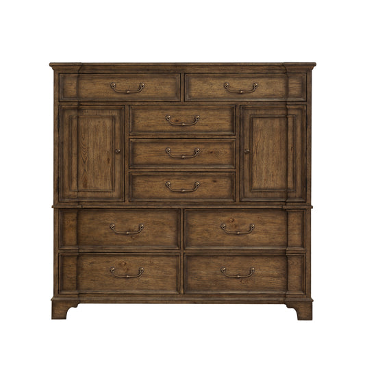 Revival Row - 9-Drawer Master Chest with Cabinets - Brown