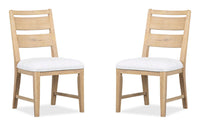 Somerset - Dining Side Chair With Upholstered Seat (Set of 2) - Butternut and Omari Natural