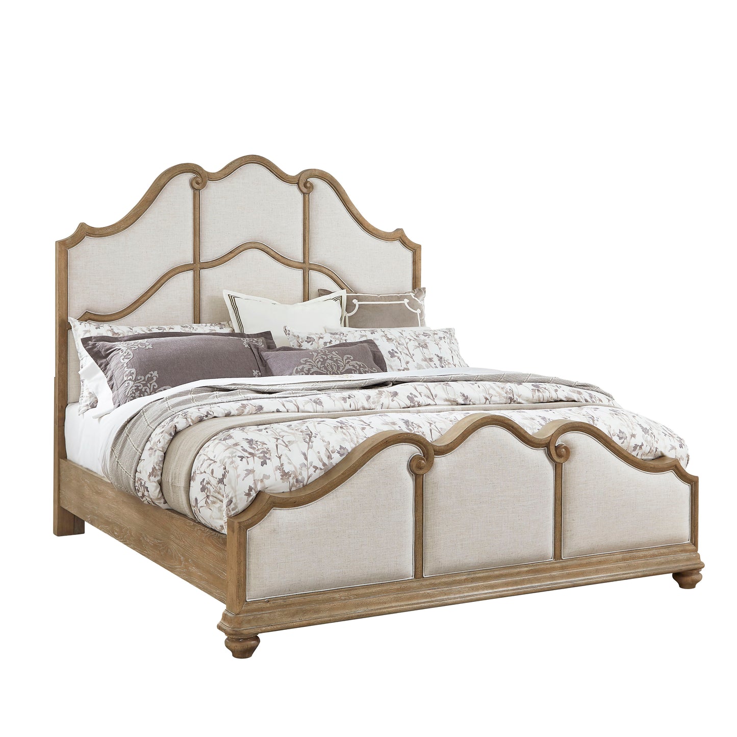 Weston Hills - King Upholstered Bed - Natural