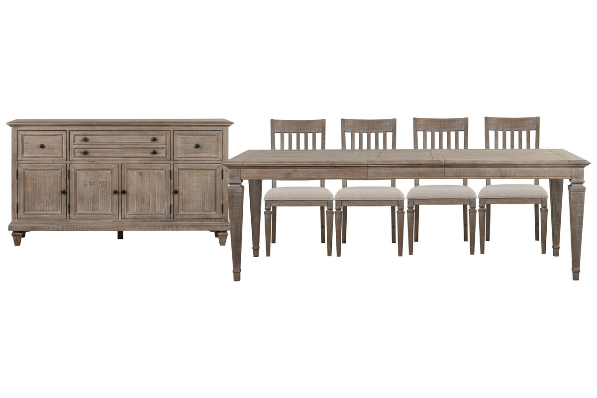 Lancaster - 6 Piece Extendable Rectangular Dining Table Set