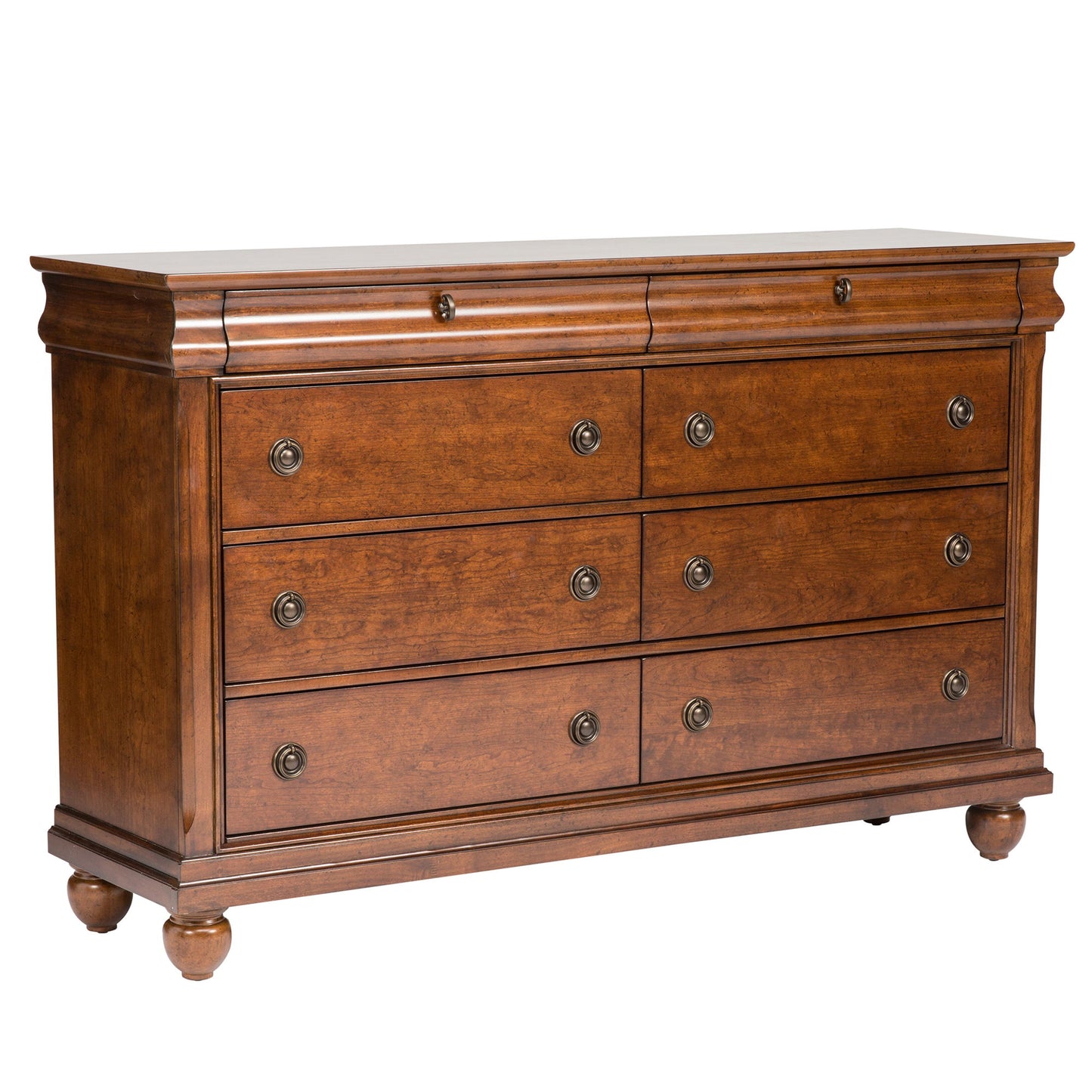 Rustic Traditions - 8 Drawer Dresser - Dark Brown