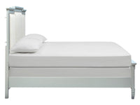 Glenbrook - Complete California King Panel Bed With Upholstered Headboard - Pebble