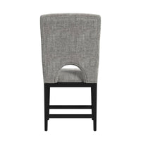 Oregon - Fabric Counter Side Chair (Set of 2) - Gray / Black