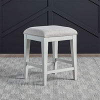 Berkley Square - Upholstered Console Stool - Linen & Khaki