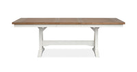 Kingston - Extendable Trestle Dining Table - Whisper White And Cerused Nutmeg