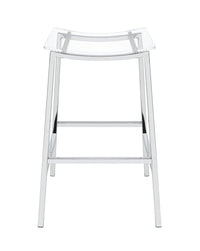 Zena - Backless Bar Stool (Set of 2) - Clear