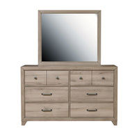 River Creek - Framed Dresser Mirror - River Birch Brown