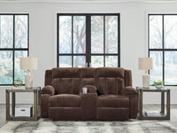 Free Wake - Chocolate - Double Relcining Power Loveseat With Console