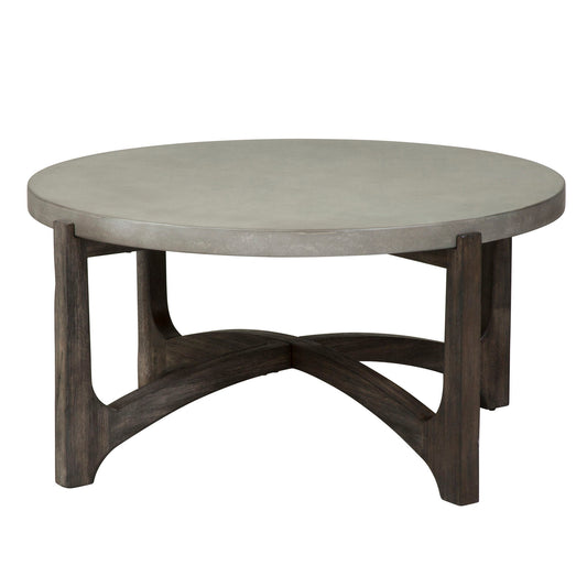 Cascade - Round Cocktail Table - Dark Brown