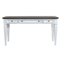 Allyson Park - Writing Desk - Wirebrushed White / Charcoal