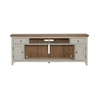 Fireplace TV Consoles - 80" Fireplace TV Console - Brown