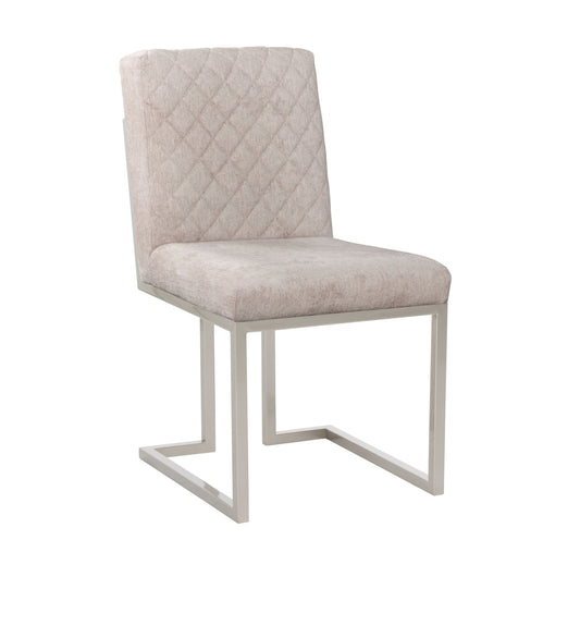 D00263 - Metal Side Chair - Pearl Silver