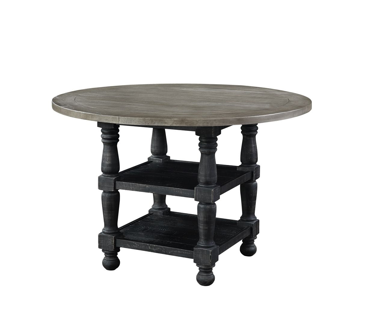 D00511 - Round Gathering Table - Gray / Black