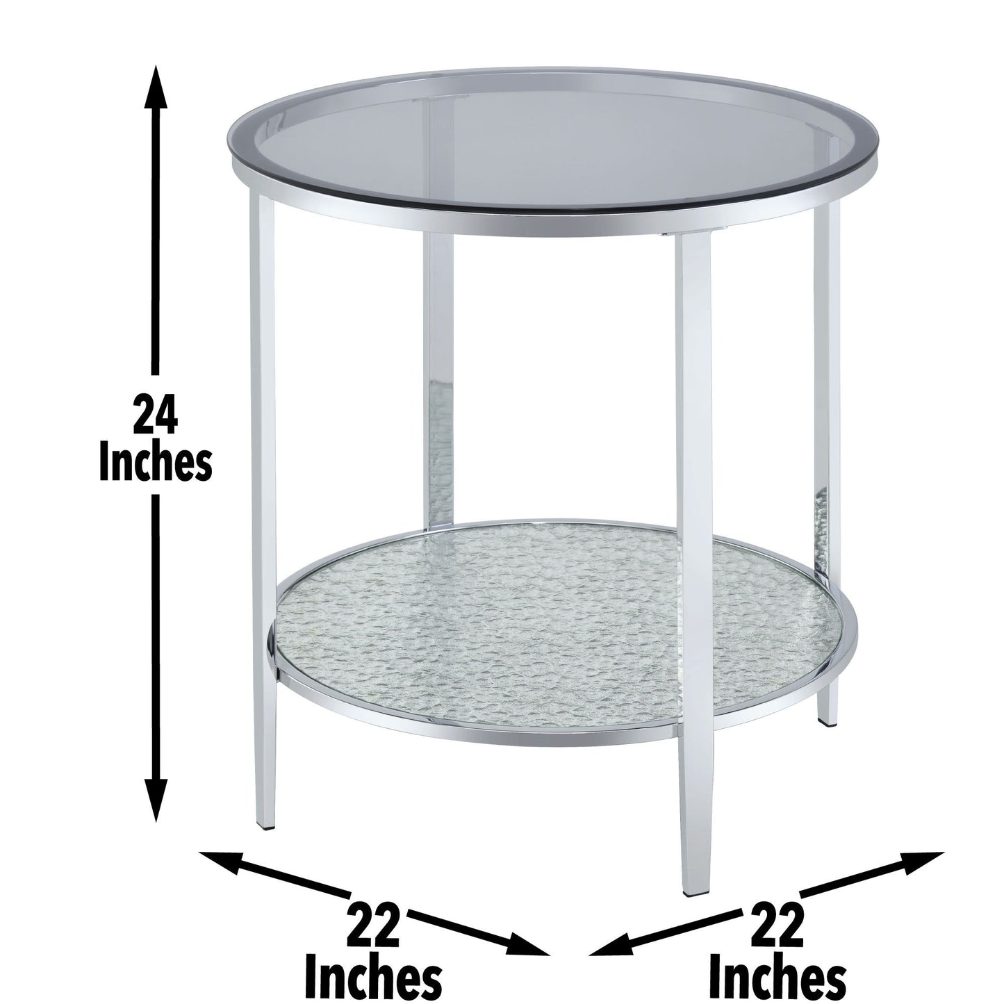 Frostine - Side Table - Silver