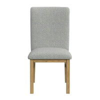 Portland - Square Back Dining Side Chair (Set of 2) - Natural / Gray