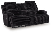 Rhine Falls - Onyx - Reclining Power Sofa With Drop Down Table