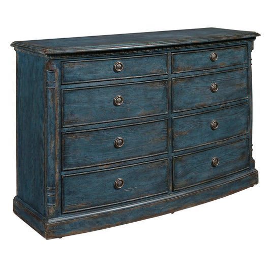 Pulaski Accents - Robin Egg Blue 8 Drawer Dressing Chest - Blue