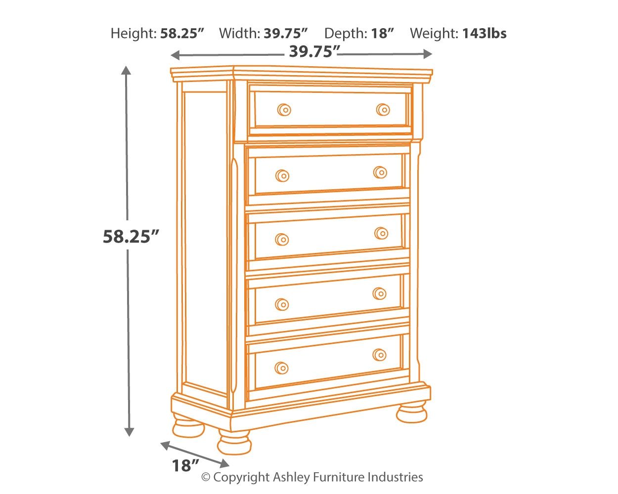 Porter - Rustic Brown - Chest