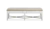 Heron Cove - Bench With Upholstered Seat - Chalk White