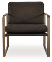 Bradett - Dark Brown / Gold Finish - Accent Chair