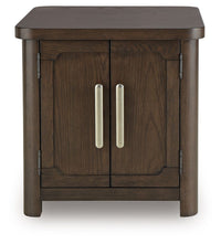 Breckington - Dark Brown - Rectangular 2-door End Table