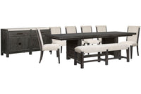 Plum Creek - 9 Piece Extendable Trestle Dining Table Set