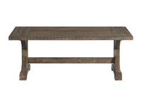 Finn - 3 Piece Accent Trestle Table Set (Coffee Table & Two End Tables) - Dark Walnut