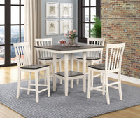 Brody - 5 Piece Counter Height Table Set - White