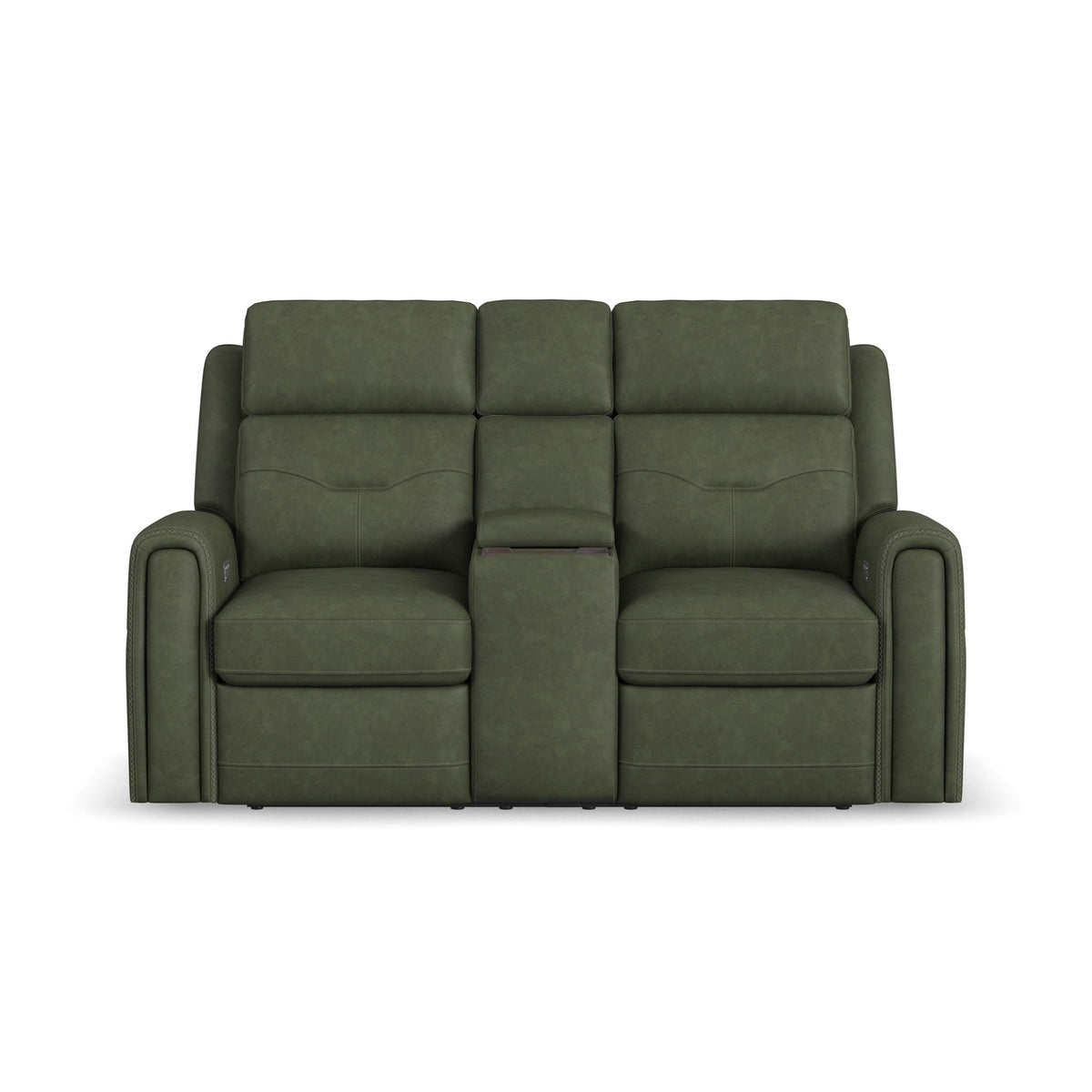 Felix - Power Reclining Loveseat With Console, Power Headrest, Lumbar, Heat & Massage
