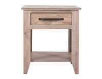 White Teak - End Table - Ivory White