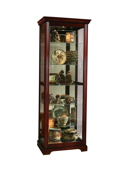 PFC Curios - Sliding Door 5 Shelf Curio Cabinet - Victorian Brown