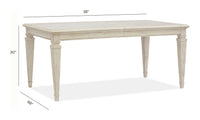 Newport - Rectangular Dining Table - Alabaster