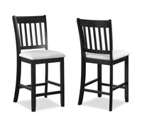 Salvador - 5 Piece Counter Height Set - Charcoal / White