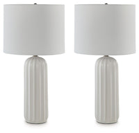 Clarkland - White - Ceramic Table Lamp (Set of 2)