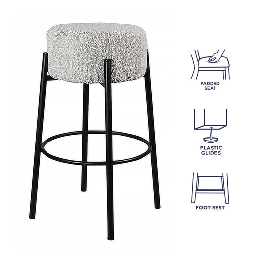 Cole - Counter Stool - Black / White