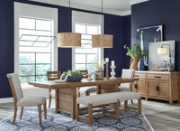 Plum Creek - 7 Piece Extendable Trestle Dining Table Set