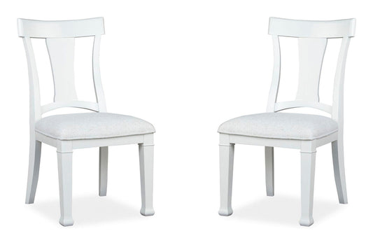 Kingston - Upholstered Side Chair (Set of 2) - Whisper White And Cerused Nutmeg