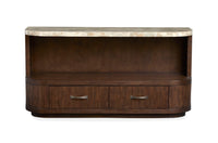 McPherson - Demilune Sofa Table - Burnt Umber