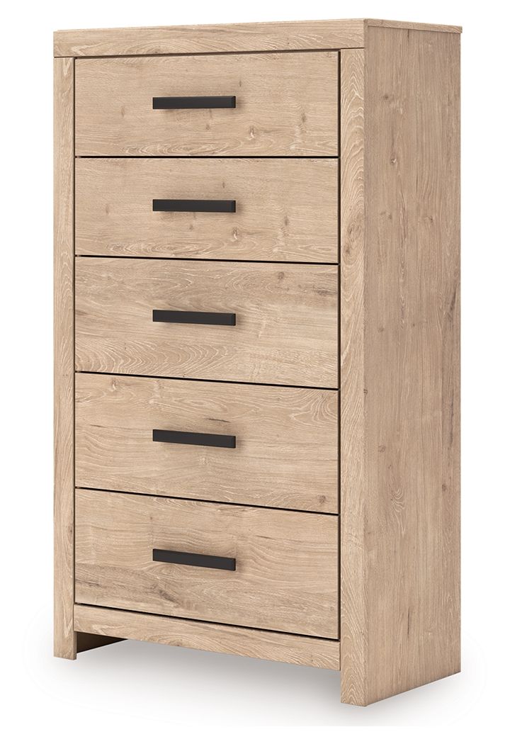 Sanginlane - Tan - Five Drawer Chest