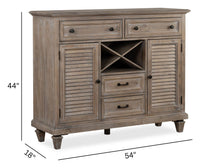 Lancaster - Server - Dovetail Gray