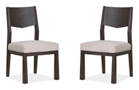 Tauren - Upholstered Side Chair With Solid Back (Set of 2) - Coffee Bean
