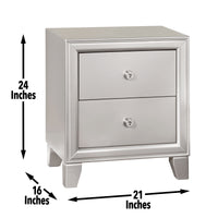 Omni - Nightstand - Pearl Silver