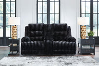 Rhine Falls - Double Reclining Power Loveseat With Console - Onyx