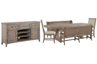 Paxton Place - Extendable Trestle Dining Table Set