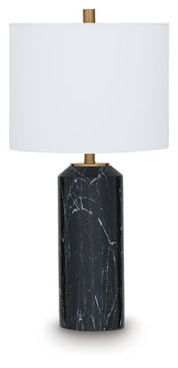 Hanzila - Poly Table Lamp - Black / Gold Finish