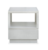 Claudette - Rectangular End Table - Alabaster