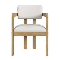 Portland - Fabric Arm Chair (Set of 2) - Natural / Snow White