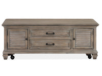 Lancaster - Lift Top Storage Cocktail Table (With Casters) - Dove Tail Gray
