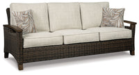 Paradise Trail - Sofa with Cushion - Medium Brown
